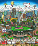 Charles Fazzino Art Charles Fazzino Art MLB 2021 All-Star Game: Denver (Framed) (PR)